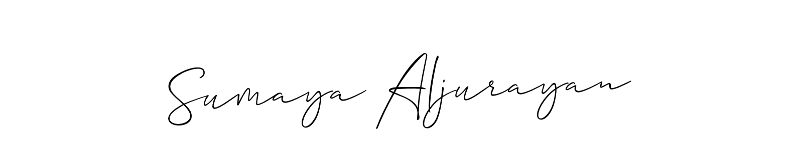 How to make Sumaya Aljurayan signature? Allison_Script is a professional autograph style. Create handwritten signature for Sumaya Aljurayan name. Sumaya Aljurayan signature style 2 images and pictures png
