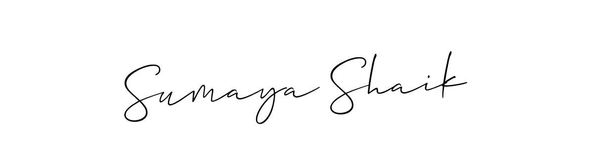 if you are searching for the best signature style for your name Sumaya Shaik. so please give up your signature search. here we have designed multiple signature styles  using Allison_Script. Sumaya Shaik signature style 2 images and pictures png