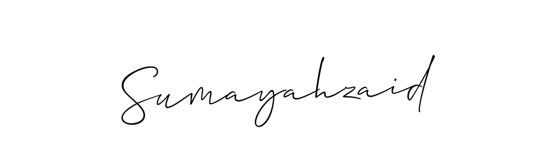 It looks lik you need a new signature style for name Sumayahzaid. Design unique handwritten (Allison_Script) signature with our free signature maker in just a few clicks. Sumayahzaid signature style 2 images and pictures png
