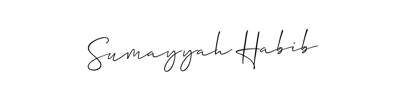 See photos of Sumayyah Habib official signature by Spectra . Check more albums & portfolios. Read reviews & check more about Allison_Script font. Sumayyah Habib signature style 2 images and pictures png