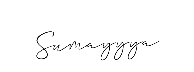 Also You can easily find your signature by using the search form. We will create Sumayyya name handwritten signature images for you free of cost using Allison_Script sign style. Sumayyya signature style 2 images and pictures png