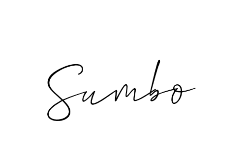 How to make Sumbo signature? Allison_Script is a professional autograph style. Create handwritten signature for Sumbo name. Sumbo signature style 2 images and pictures png