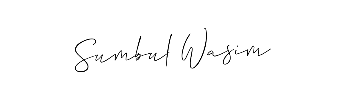 Best and Professional Signature Style for Sumbul Wasim. Allison_Script Best Signature Style Collection. Sumbul Wasim signature style 2 images and pictures png