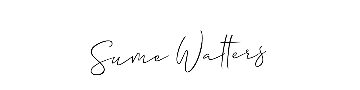 if you are searching for the best signature style for your name Sume Walters. so please give up your signature search. here we have designed multiple signature styles  using Allison_Script. Sume Walters signature style 2 images and pictures png