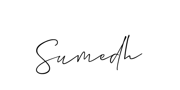 Sumedh stylish signature style. Best Handwritten Sign (Allison_Script) for my name. Handwritten Signature Collection Ideas for my name Sumedh. Sumedh signature style 2 images and pictures png