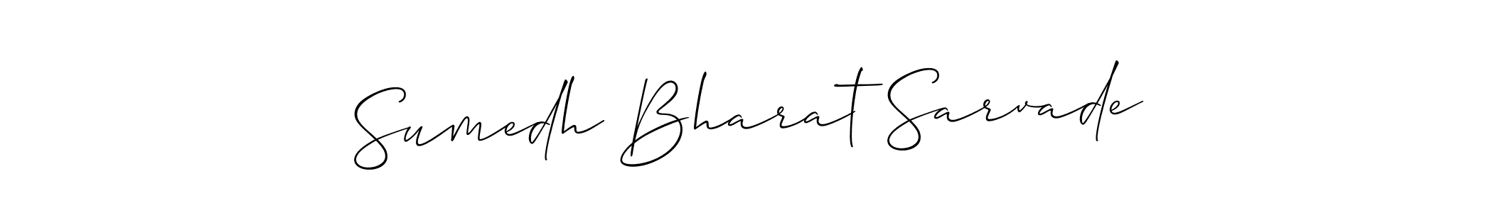 Design your own signature with our free online signature maker. With this signature software, you can create a handwritten (Allison_Script) signature for name Sumedh Bharat Sarvade. Sumedh Bharat Sarvade signature style 2 images and pictures png