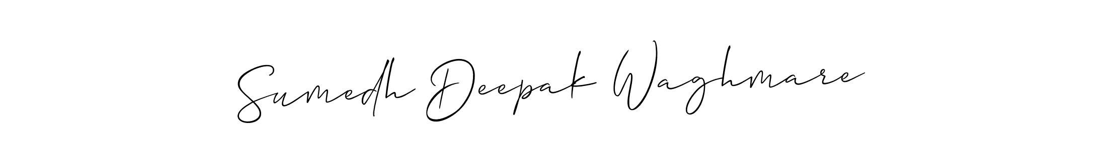 The best way (Allison_Script) to make a short signature is to pick only two or three words in your name. The name Sumedh Deepak Waghmare include a total of six letters. For converting this name. Sumedh Deepak Waghmare signature style 2 images and pictures png