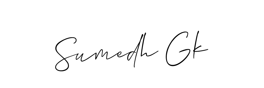 if you are searching for the best signature style for your name Sumedh Gk. so please give up your signature search. here we have designed multiple signature styles  using Allison_Script. Sumedh Gk signature style 2 images and pictures png