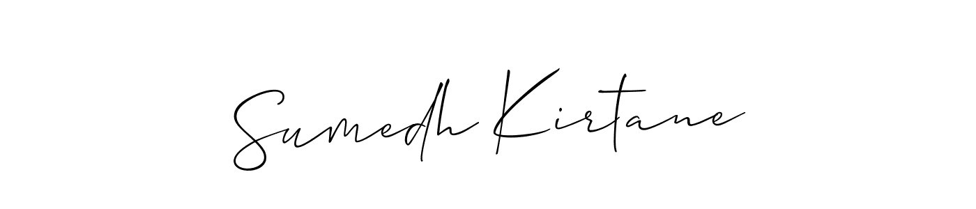 Make a short Sumedh Kirtane signature style. Manage your documents anywhere anytime using Allison_Script. Create and add eSignatures, submit forms, share and send files easily. Sumedh Kirtane signature style 2 images and pictures png