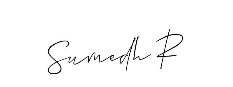 Similarly Allison_Script is the best handwritten signature design. Signature creator online .You can use it as an online autograph creator for name Sumedh R. Sumedh R signature style 2 images and pictures png