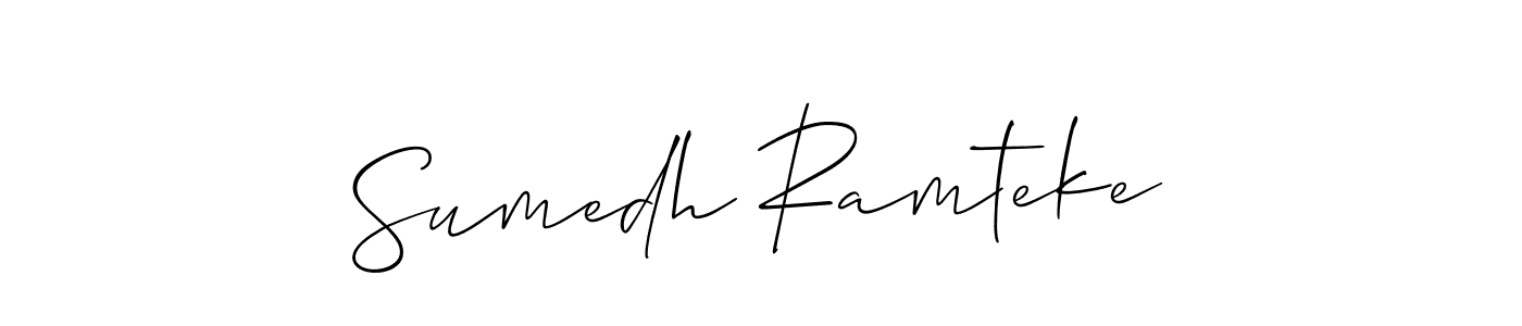 Sumedh Ramteke stylish signature style. Best Handwritten Sign (Allison_Script) for my name. Handwritten Signature Collection Ideas for my name Sumedh Ramteke. Sumedh Ramteke signature style 2 images and pictures png