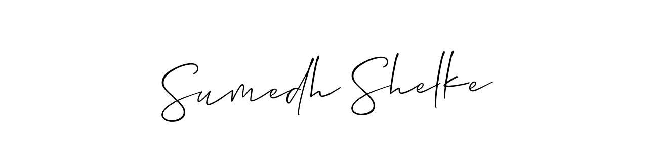 Similarly Allison_Script is the best handwritten signature design. Signature creator online .You can use it as an online autograph creator for name Sumedh Shelke. Sumedh Shelke signature style 2 images and pictures png