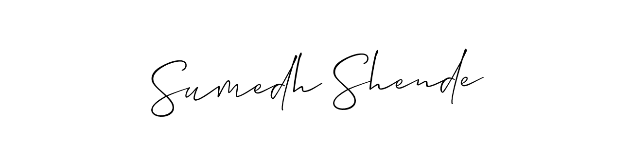 How to Draw Sumedh Shende signature style? Allison_Script is a latest design signature styles for name Sumedh Shende. Sumedh Shende signature style 2 images and pictures png