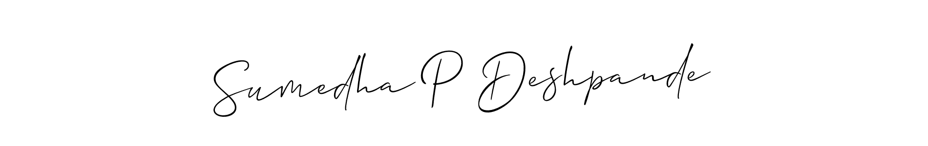 You can use this online signature creator to create a handwritten signature for the name Sumedha P Deshpande. This is the best online autograph maker. Sumedha P Deshpande signature style 2 images and pictures png