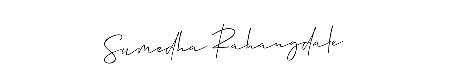 How to make Sumedha Rahangdale name signature. Use Allison_Script style for creating short signs online. This is the latest handwritten sign. Sumedha Rahangdale signature style 2 images and pictures png