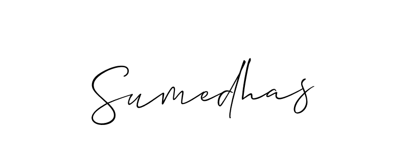 Sumedhas stylish signature style. Best Handwritten Sign (Allison_Script) for my name. Handwritten Signature Collection Ideas for my name Sumedhas. Sumedhas signature style 2 images and pictures png