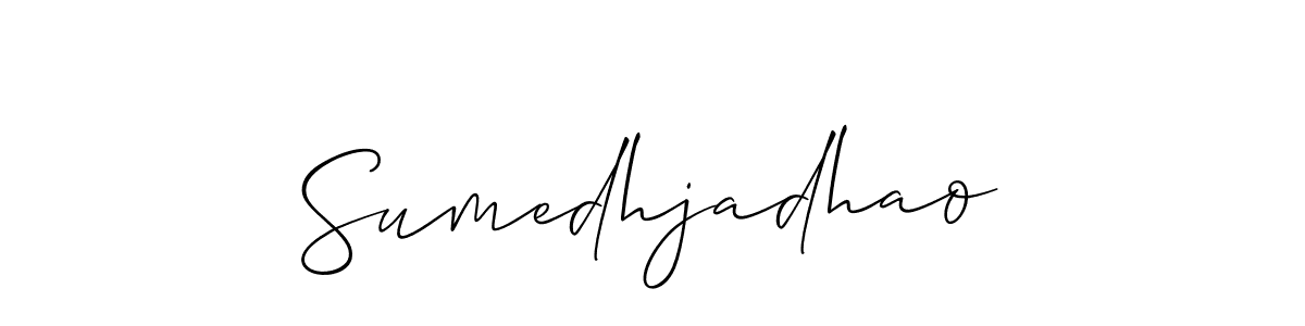 How to make Sumedhjadhao name signature. Use Allison_Script style for creating short signs online. This is the latest handwritten sign. Sumedhjadhao signature style 2 images and pictures png