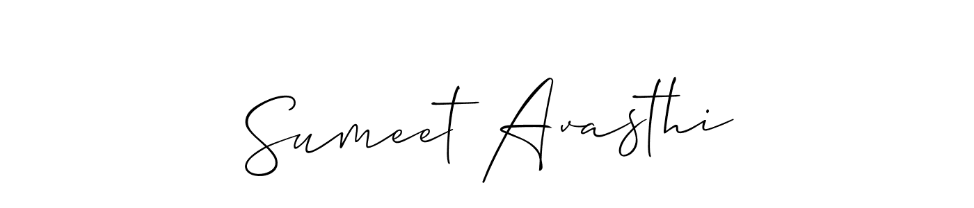 Also we have Sumeet Avasthi name is the best signature style. Create professional handwritten signature collection using Allison_Script autograph style. Sumeet Avasthi signature style 2 images and pictures png