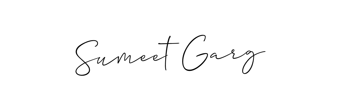Make a short Sumeet Garg signature style. Manage your documents anywhere anytime using Allison_Script. Create and add eSignatures, submit forms, share and send files easily. Sumeet Garg signature style 2 images and pictures png