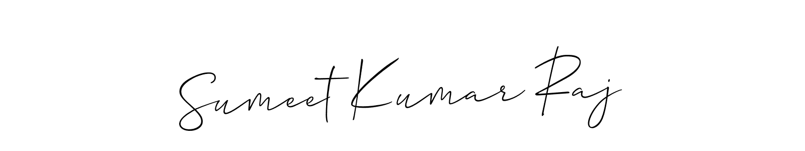 Sumeet Kumar Raj stylish signature style. Best Handwritten Sign (Allison_Script) for my name. Handwritten Signature Collection Ideas for my name Sumeet Kumar Raj. Sumeet Kumar Raj signature style 2 images and pictures png