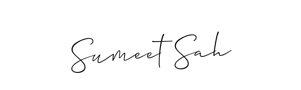 Also we have Sumeet Sah name is the best signature style. Create professional handwritten signature collection using Allison_Script autograph style. Sumeet Sah signature style 2 images and pictures png