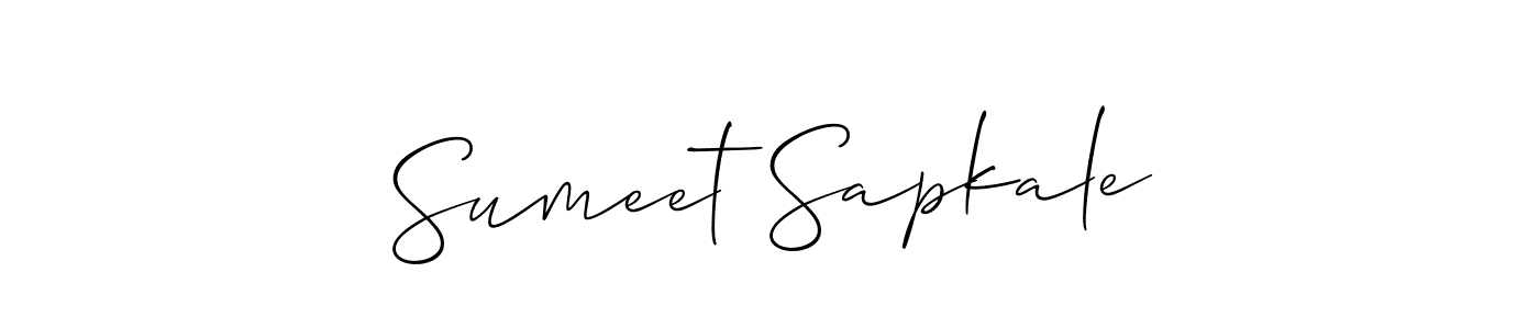 Similarly Allison_Script is the best handwritten signature design. Signature creator online .You can use it as an online autograph creator for name Sumeet Sapkale. Sumeet Sapkale signature style 2 images and pictures png