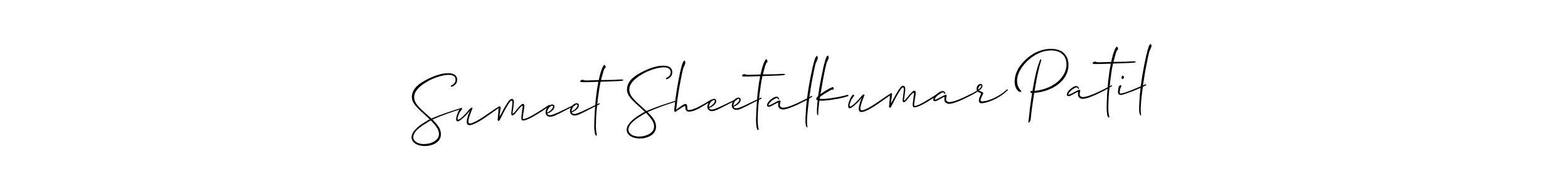 Create a beautiful signature design for name Sumeet Sheetalkumar Patil. With this signature (Allison_Script) fonts, you can make a handwritten signature for free. Sumeet Sheetalkumar Patil signature style 2 images and pictures png