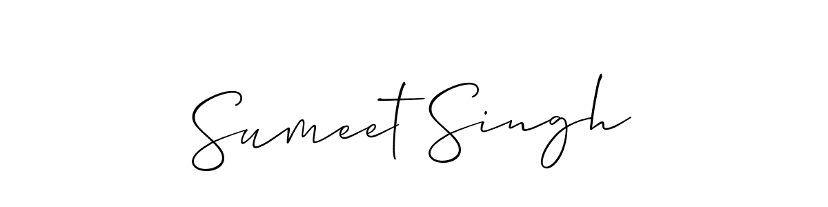 How to make Sumeet Singh name signature. Use Allison_Script style for creating short signs online. This is the latest handwritten sign. Sumeet Singh signature style 2 images and pictures png