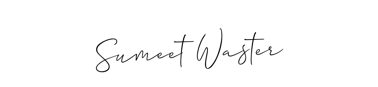 It looks lik you need a new signature style for name Sumeet Waster. Design unique handwritten (Allison_Script) signature with our free signature maker in just a few clicks. Sumeet Waster signature style 2 images and pictures png
