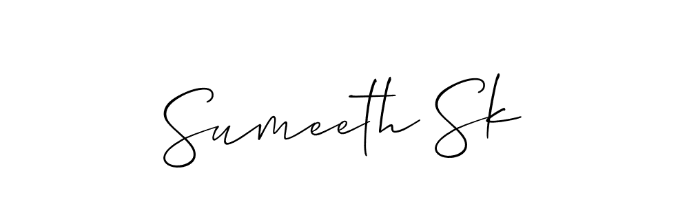 How to make Sumeeth Sk signature? Allison_Script is a professional autograph style. Create handwritten signature for Sumeeth Sk name. Sumeeth Sk signature style 2 images and pictures png