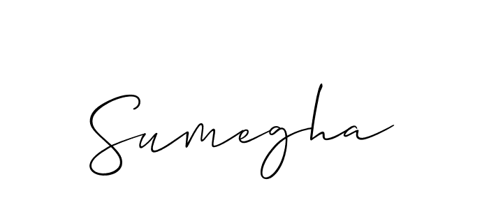 Design your own signature with our free online signature maker. With this signature software, you can create a handwritten (Allison_Script) signature for name Sumegha. Sumegha signature style 2 images and pictures png
