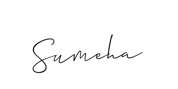 Design your own signature with our free online signature maker. With this signature software, you can create a handwritten (Allison_Script) signature for name Sumeha. Sumeha signature style 2 images and pictures png