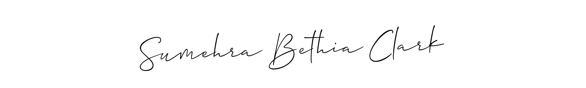 This is the best signature style for the Sumehra Bethia Clark name. Also you like these signature font (Allison_Script). Mix name signature. Sumehra Bethia Clark signature style 2 images and pictures png