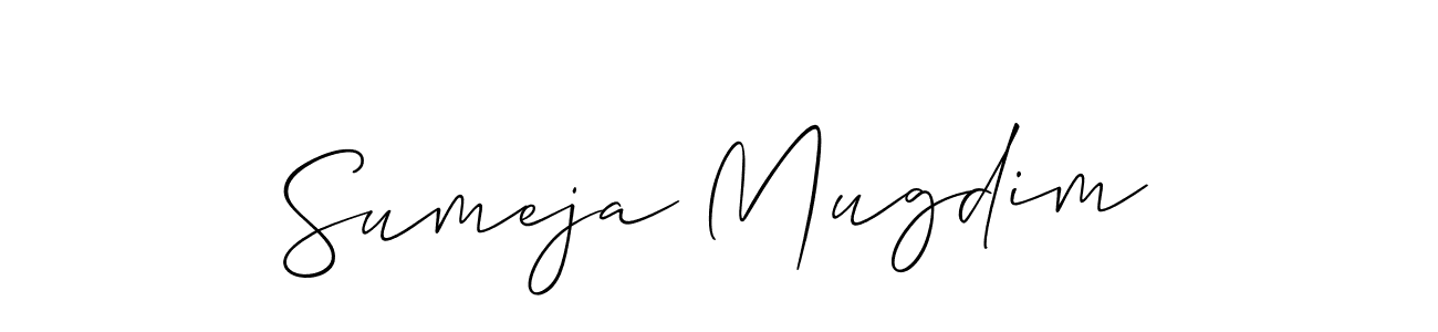 You can use this online signature creator to create a handwritten signature for the name Sumeja Mugdim. This is the best online autograph maker. Sumeja Mugdim signature style 2 images and pictures png