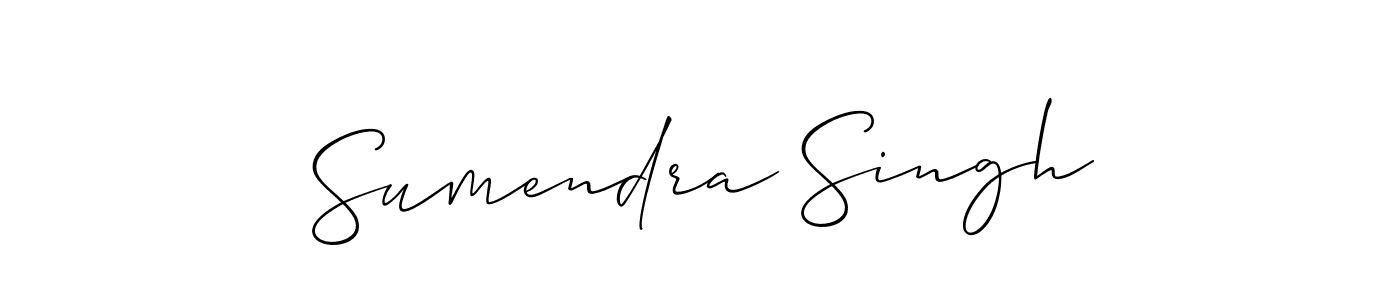 Make a beautiful signature design for name Sumendra Singh. With this signature (Allison_Script) style, you can create a handwritten signature for free. Sumendra Singh signature style 2 images and pictures png