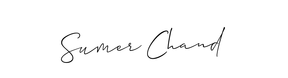 The best way (Allison_Script) to make a short signature is to pick only two or three words in your name. The name Sumer Chand include a total of six letters. For converting this name. Sumer Chand signature style 2 images and pictures png