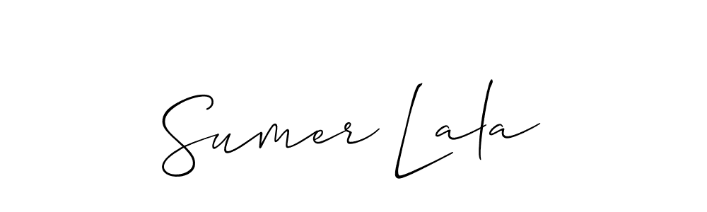 How to make Sumer Lala signature? Allison_Script is a professional autograph style. Create handwritten signature for Sumer Lala name. Sumer Lala signature style 2 images and pictures png