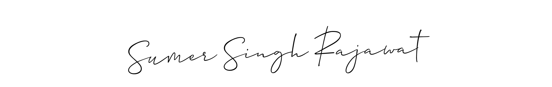 Make a beautiful signature design for name Sumer Singh Rajawat. With this signature (Allison_Script) style, you can create a handwritten signature for free. Sumer Singh Rajawat signature style 2 images and pictures png