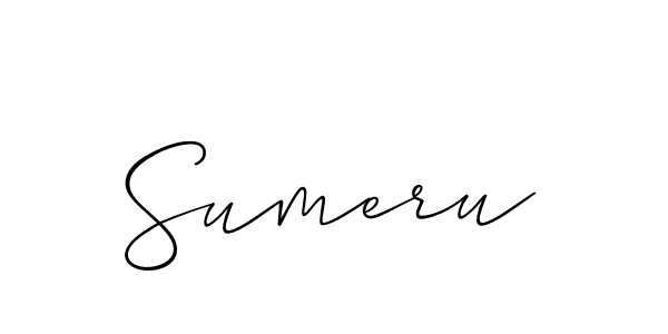 Design your own signature with our free online signature maker. With this signature software, you can create a handwritten (Allison_Script) signature for name Sumeru. Sumeru signature style 2 images and pictures png