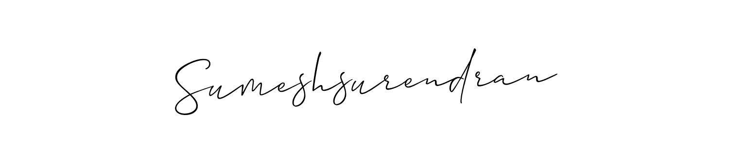 Sumeshsurendran stylish signature style. Best Handwritten Sign (Allison_Script) for my name. Handwritten Signature Collection Ideas for my name Sumeshsurendran. Sumeshsurendran signature style 2 images and pictures png