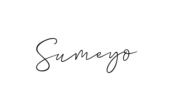 Make a beautiful signature design for name Sumeyo. With this signature (Allison_Script) style, you can create a handwritten signature for free. Sumeyo signature style 2 images and pictures png