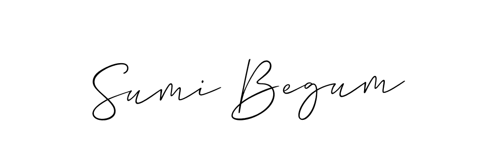 Use a signature maker to create a handwritten signature online. With this signature software, you can design (Allison_Script) your own signature for name Sumi Begum. Sumi Begum signature style 2 images and pictures png