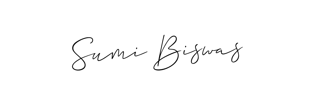 It looks lik you need a new signature style for name Sumi Biswas. Design unique handwritten (Allison_Script) signature with our free signature maker in just a few clicks. Sumi Biswas signature style 2 images and pictures png