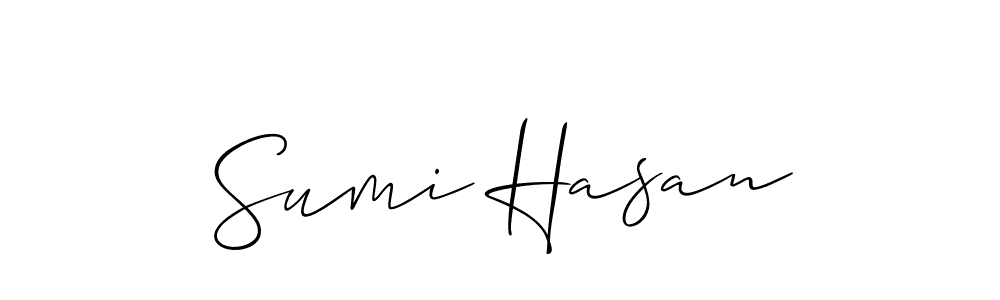 Design your own signature with our free online signature maker. With this signature software, you can create a handwritten (Allison_Script) signature for name Sumi Hasan. Sumi Hasan signature style 2 images and pictures png