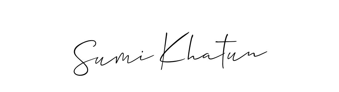 You should practise on your own different ways (Allison_Script) to write your name (Sumi Khatun) in signature. don't let someone else do it for you. Sumi Khatun signature style 2 images and pictures png