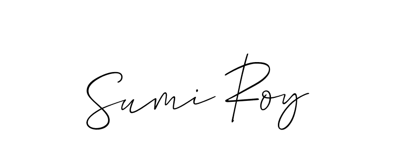 Also we have Sumi Roy name is the best signature style. Create professional handwritten signature collection using Allison_Script autograph style. Sumi Roy signature style 2 images and pictures png