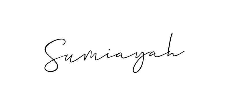 You should practise on your own different ways (Allison_Script) to write your name (Sumiayah) in signature. don't let someone else do it for you. Sumiayah signature style 2 images and pictures png