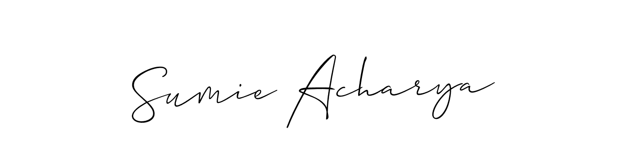 Sumie Acharya stylish signature style. Best Handwritten Sign (Allison_Script) for my name. Handwritten Signature Collection Ideas for my name Sumie Acharya. Sumie Acharya signature style 2 images and pictures png