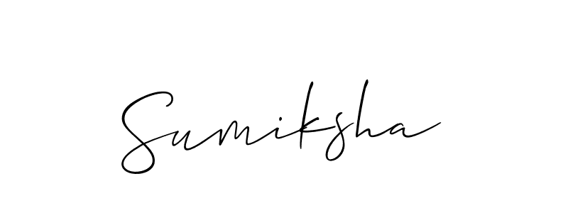 It looks lik you need a new signature style for name Sumiksha. Design unique handwritten (Allison_Script) signature with our free signature maker in just a few clicks. Sumiksha signature style 2 images and pictures png