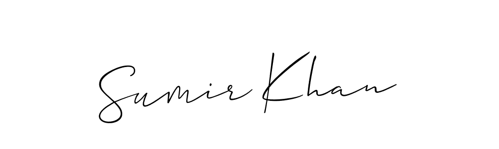Allison_Script is a professional signature style that is perfect for those who want to add a touch of class to their signature. It is also a great choice for those who want to make their signature more unique. Get Sumir Khan name to fancy signature for free. Sumir Khan signature style 2 images and pictures png